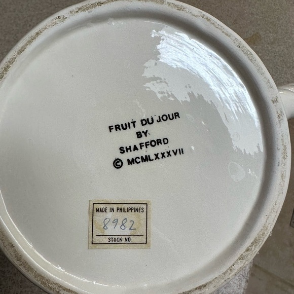 Fruit Du Jour Cherry Shafford Tea Pot with Lid Fruit Series 6 Cups Measurements - Picture 7 of 8